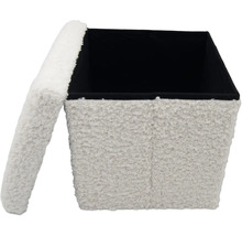 Hocker Aufbewahrung Teddy weiß 38x38x38 cm