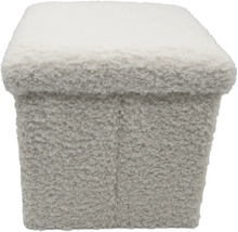 Hocker Aufbewahrung Teddy weiß 38x38x38 cm