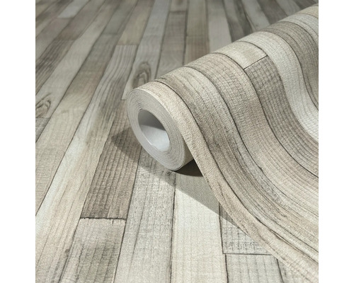 Tapetenrolle mit Holzoptik