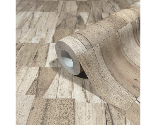 Tapetenrolle mit Holzoptik