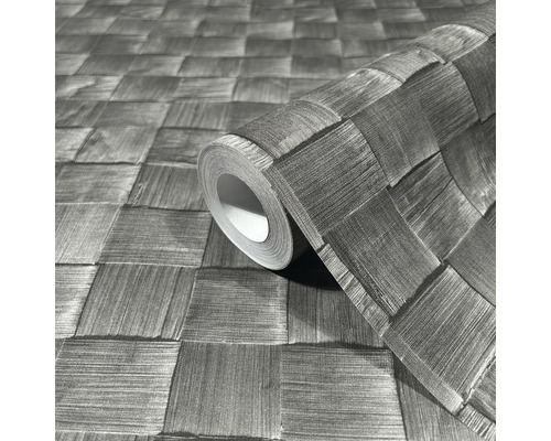 Eine Rolle Tapete mit einem Flechtmuster