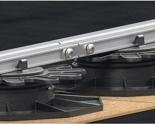 Terrassenunterkonstruktion mit Schrauben auf Stelzlager