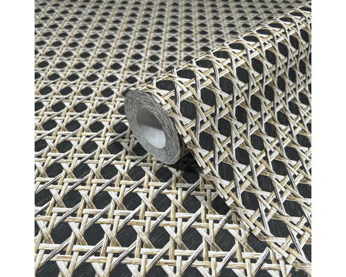 Tapetenrolle mit Rattanmuster