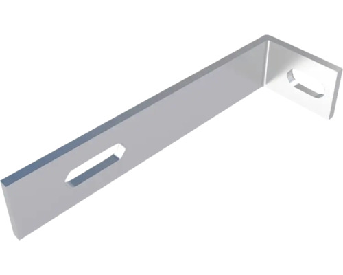 HS Terra Systec Wandanschlusswinkel inkl. Schrauben Aluminium 100 x 30 x 20 mm Pack = 4 Stück Winkelverbinder aus Metall mit Langlöchern