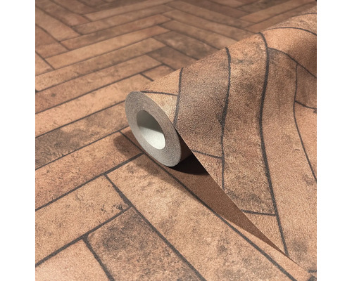 Tapetenrolle mit Ziegelmuster