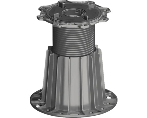 HS Terra Hero XL Verstellfuß PP-C schwarz Aufbauhöhe 130 - 220 mm Verstellbarer Terrassenfuß zur Nivellierung von Terrassen