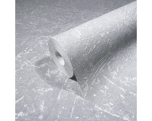 Rolle grauer Tapete mit Strukturmuster