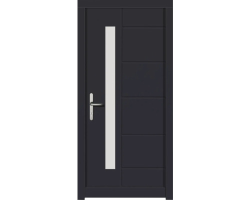 Haustür DW02 Kiefer RAL 7016 anthrazitgrau 1000x2100 mm DIN Links (nach innen öffnend)