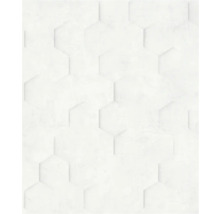 Helle Wandfliesen mit sechseckigem Muster