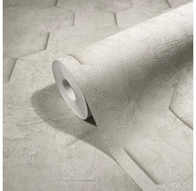 Eine Rolle Tapete mit geometrischem Muster.