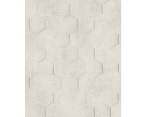 Vliestapete 34158 Loft Superior geometrisch beige Dekorfliesen mit hexagonalem Muster