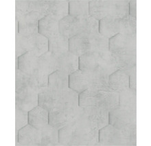 Helle, hexagonale Wandfliese mit Betonoptik für Innenräume