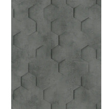 Graue Wandverkleidung mit sechseckigem Muster