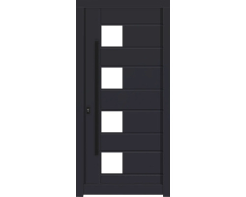 Haustür DW04 Kiefer RAL 7016 anthrazitgrau 1000x2100 mm DIN Rechts (nach innen öffnend)