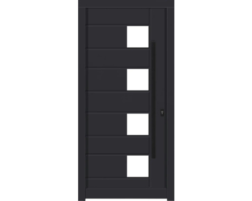 Haustür DW04 Kiefer RAL 7016 anthrazitgrau 1100x2100 mm DIN Rechts (nach innen öffnend)
