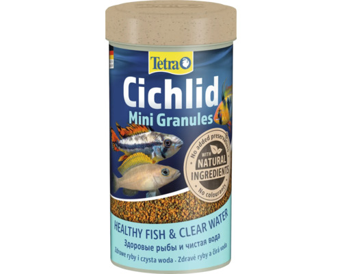 Tetra Cichlid Mini Granules 250 ml Tetra Cichlid Mini Granules Fischfutter Dose