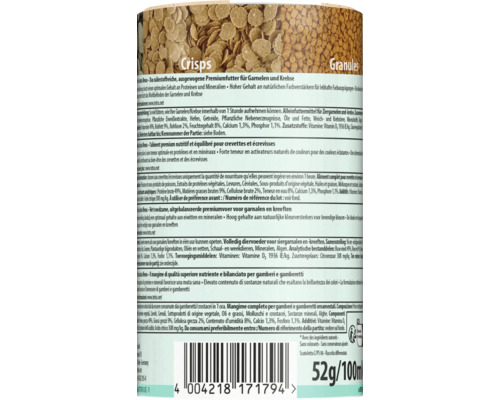 Tetra Premiumfutter für Garnelen und Krebse, Crisps und Granules