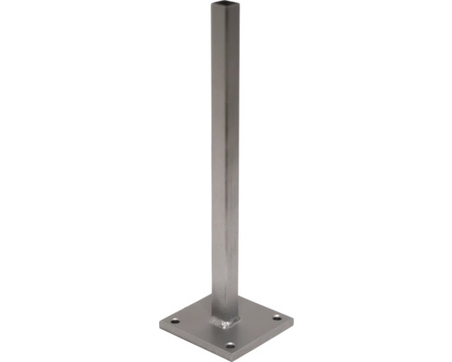 Standfuß zum Aufdübeln 12 x 42 cm 2er Set Pfosten aus Metall mit Montageplatte
