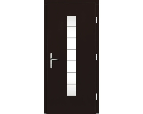Haustür mit Glaseinsatz und Griff