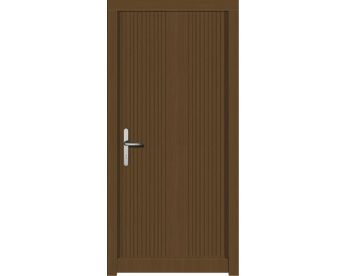Haustür DW39 Kiefer/Eiche S52-Zeder 1000x2100 mm DIN Links (nach innen öffnend) Braune Innentür mit Griff