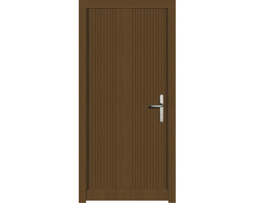 Haustür DW39 Kiefer/Eiche S52-Zeder 1000x2100 mm DIN Rechts (nach innen öffnend) Braune Holztür mit Metallgriff