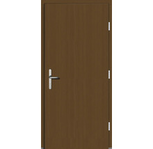 Holztür mit Türgriff und Scharnieren