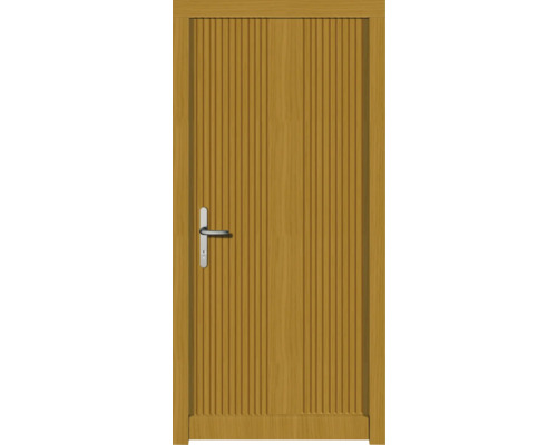 Haustür DW39 Kiefer/Eiche S12-Honig 1000x2100 mm DIN Links (nach innen öffnend) Holztür mit Metallgriff für den Innenbereich