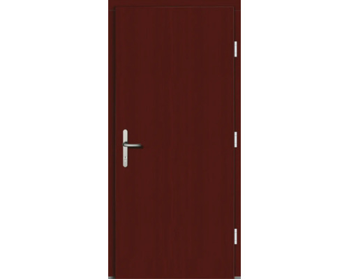 Geschlossene Innentür mit Drückergarnitur und Scharnieren