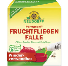 Neudorff Fruchtfliegenfalle Permanent Komplett-Set zur Bekämpfung von Frucht-, Obst- und Essigfliegen, ohne Insektizide, wiederverwendbar