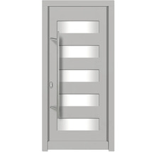 Haustür mit fünf horizontalen Glaseinsätzen und Griff