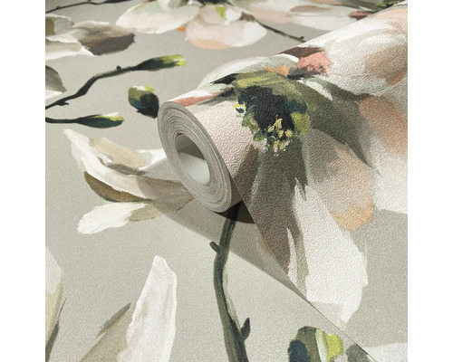 Tapetenrolle mit Blütenmuster
