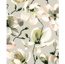 Tapete mit Magnolienblütenmuster