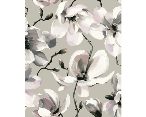 Dekorative Tapete mit floralem Magnolienmuster