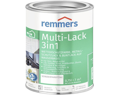 Remmers Multi-Lack 3in1 Sonderfarbton 0,75 l Remmers Multi Lack 3in1 Wetterschutzfarbe für Holz, Metall und Kunststoff