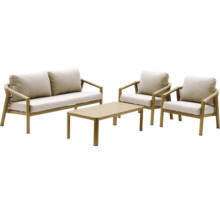 Gartenmöbel Set mit Sofa, zwei Sesseln und einem Tisch
