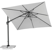 Freiarm-Sonnenschirm mit rechteckigem Schirm und seitlichem Mast