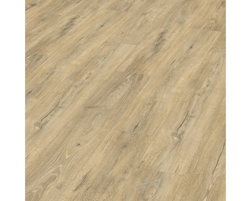 Laminat Nature Sense Melba Eiche natur Landhausdiele 1292 x 193 x 10 mm Nahaufnahme von Laminatboden in Holzoptik