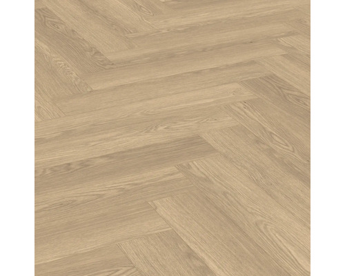 Laminat Nature Sense Baronia Eiche braun Fischgrät 840 x 168 x 8 mm Fischgrät Laminatboden aus Holz