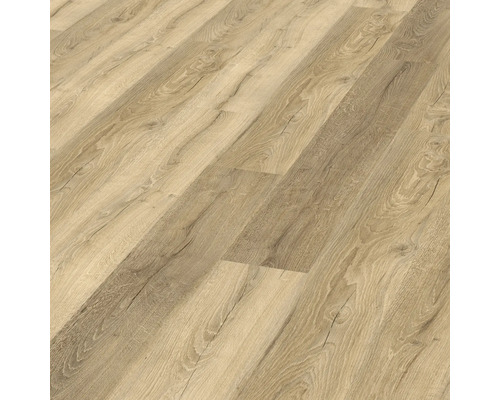 Laminat Nature Sense Livingston Eiche natur Landhausdiele 1292 x 193 x 8 mm Ansicht von Laminatboden mit Holzstruktur