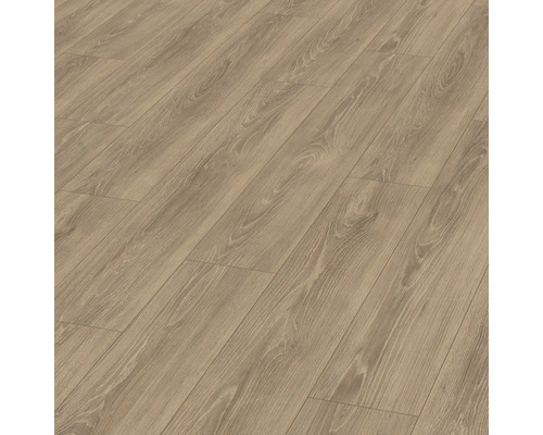 Laminat Nature Sense Newport Eiche braun Landhausdiele 1292 x 193 x 8 mm Nahaufnahme von Laminatboden mit Holzoptik