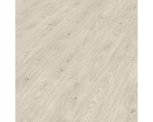 Laminat Nature Sense Berdal Eiche grau Landhausdiele 1292 x 193 x 8 mm Helle Laminatbodenoberfläche mit Holzstruktur