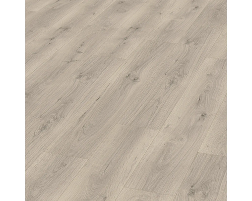 Laminat Nature Sense Pinot Eiche hellgrau Landhausdiele 1292 x 193 x 8 mm Verlegtes Laminat mit Holzoptik