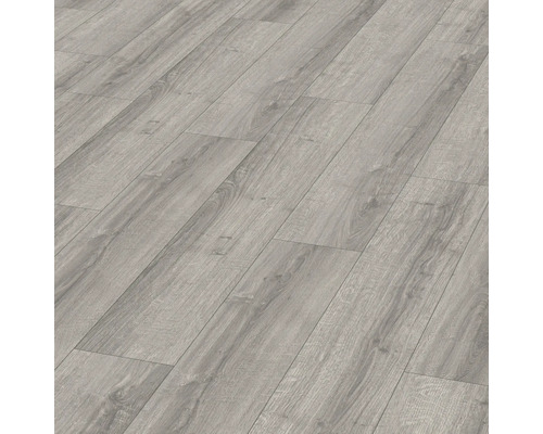 Laminat Nature Sense Sherman Eiche hellgrau Landhausdiele 1292 x 193 x 8 mm Verlegtes Laminat mit Holzoptik