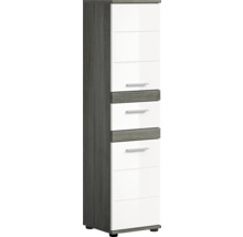 Schmaler Hochschrank mit Schubladen und Holzeffekt