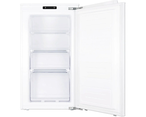 Geöffneter Gefrierschrank mit Schubladen zur Lebensmittelaufbewahrung