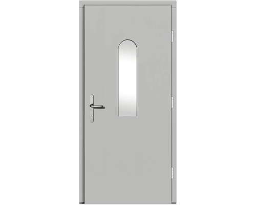 Stahltür mit Türgriff und Guckloch