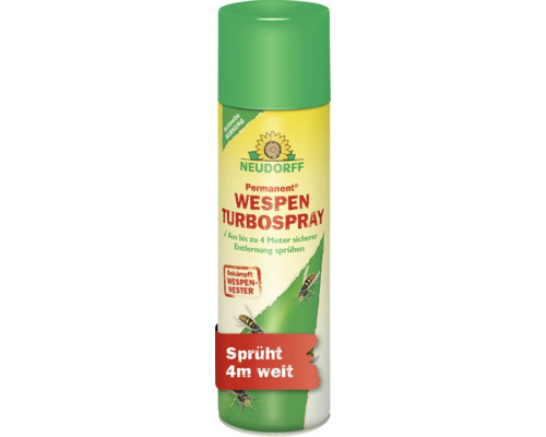 Wespen Turbo Spray Neudorff 500 ml gegen Wespennester und Wespen ,effektiv und aus sicherer Entfernung, TURBO-Sprühkopf ermöglicht eine sichere Wirkung aus 4 Metern Distanz Neudorff Wespen Turbospray zur Wespenbekämpfung