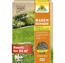 Neudorff Rasendünger mit Moos- und Unkrautvernichter, geeignet für 50 Quadratmeter