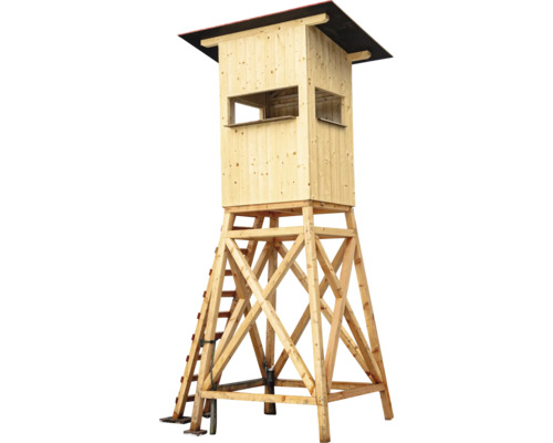 Hochsitz aus Holz mit Leiter