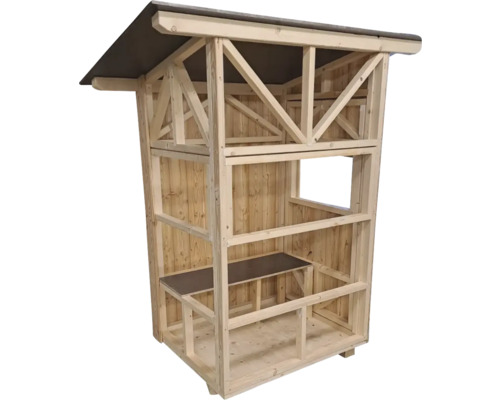 Jagdkanzel Hochsitz-Bausatz mit Pultdach Fichte ohne Schalung und Untergestell 1500 x 2060 x 1220 mm Holzhochsitz für Jäger zur Wildbeobachtung